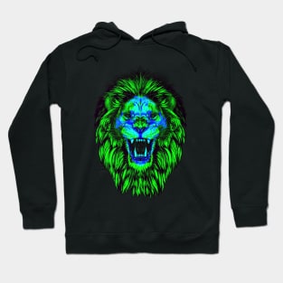 Lion Skull Interactive Green&Blue Filter T-Shirt #2 By Red&Blue Hoodie